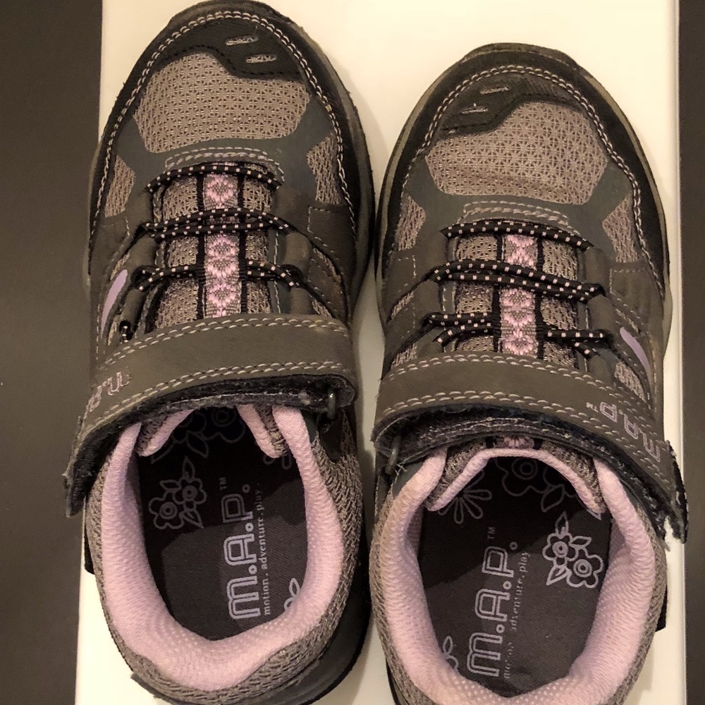 M.A.P. Brown and Purple Hiking Sneakers - Size 12